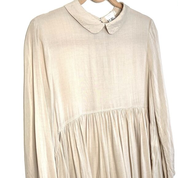 Urban Outfitters Cooperative Women's Size M Beige Babydoll Blouse Tunic - Picture 5 of 13